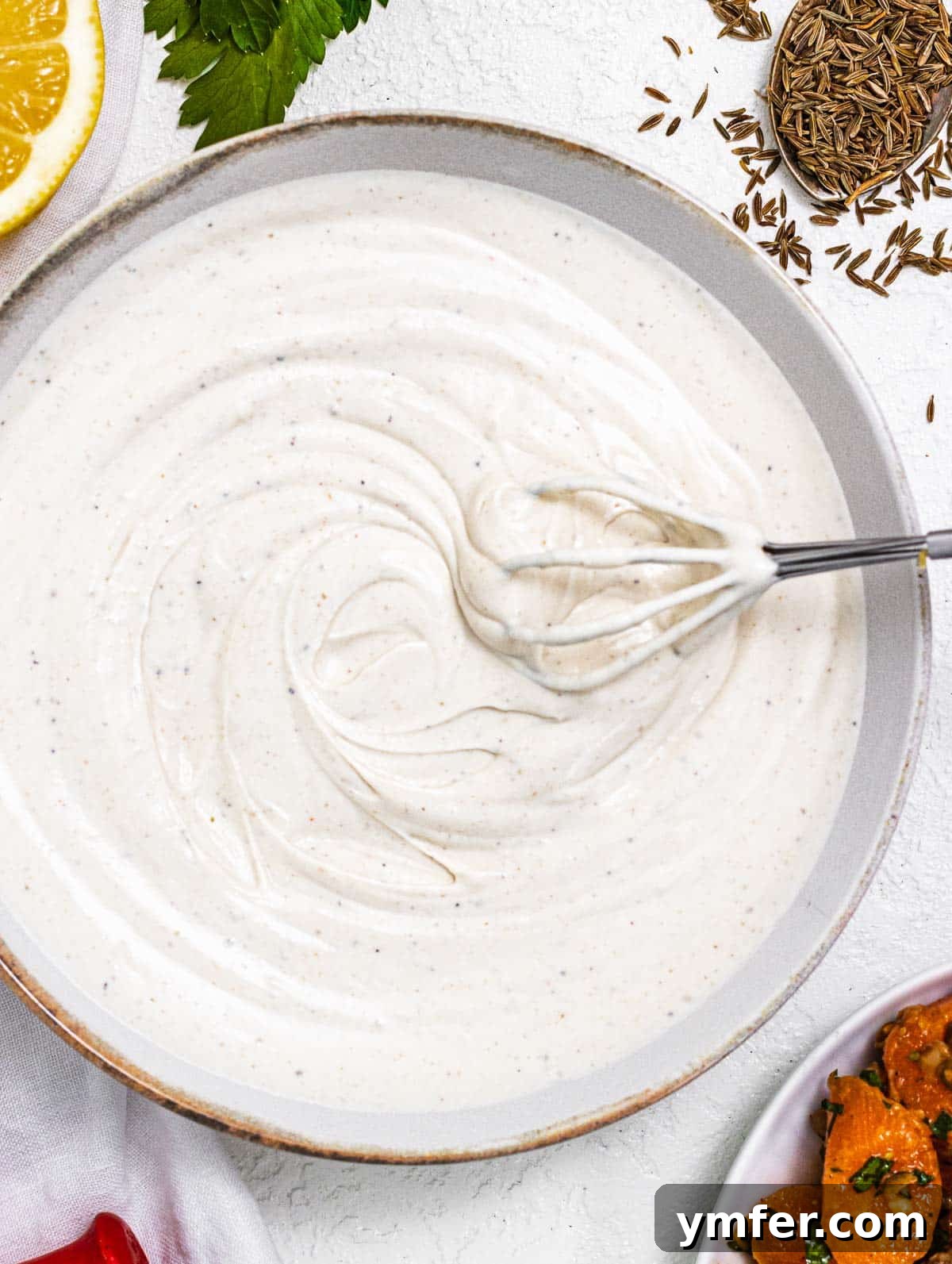 Creamy Tahini Yogurt Sauce 2 Creamy and tangy yogurt tahini dressing for salads and bowls