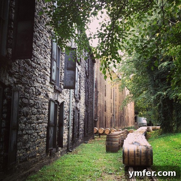 Woodford Reserve bourbon distillery in Kentucky, a beautiful historic site