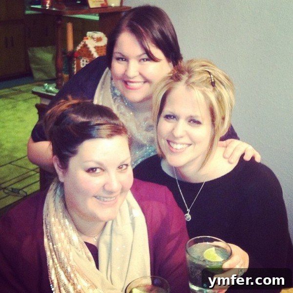 Friends celebrating New Year's Eve with drinks