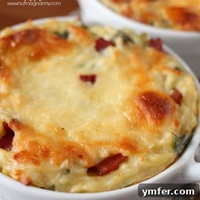 Cheesy Cauliflower Orzo with Bacon and Greens 2 img 7343 3