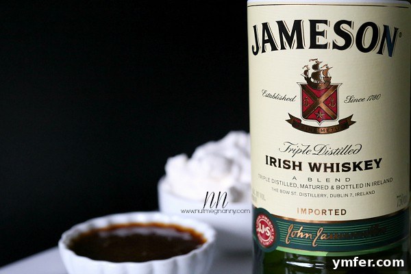 Serving suggestions for Irish Whiskey Caramel Sauce on desserts
