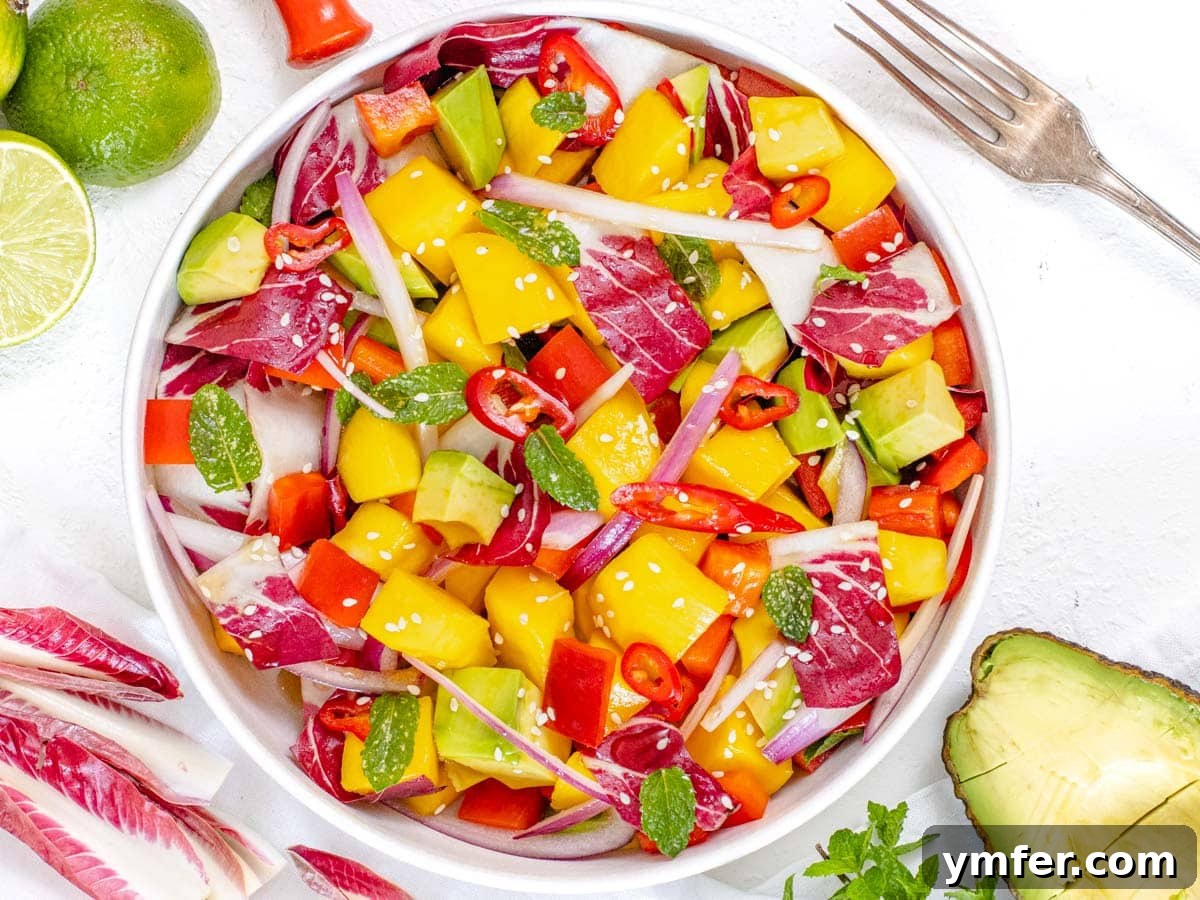 Tropical Mango Bliss 11 Mango salad with radicchio
