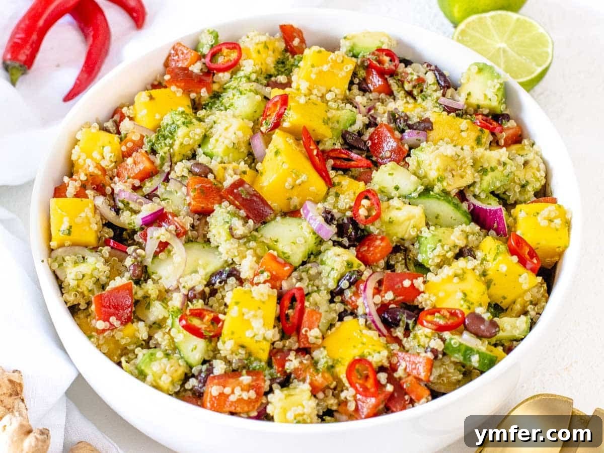 Tropical Mango Bliss 12 Mango Quinoa Salad with black beans