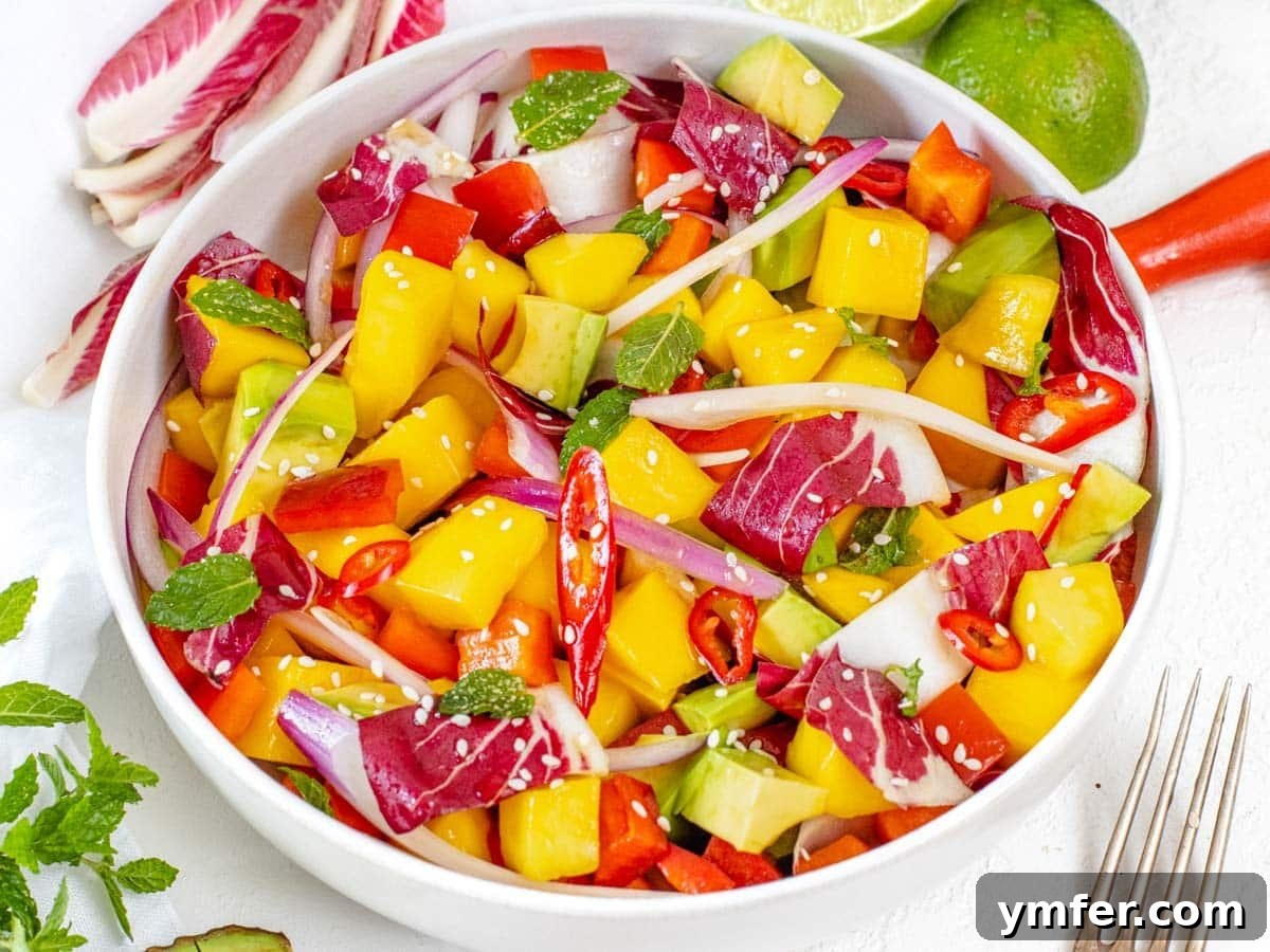Tropical Mango Bliss 3 Mango salad with radicchio