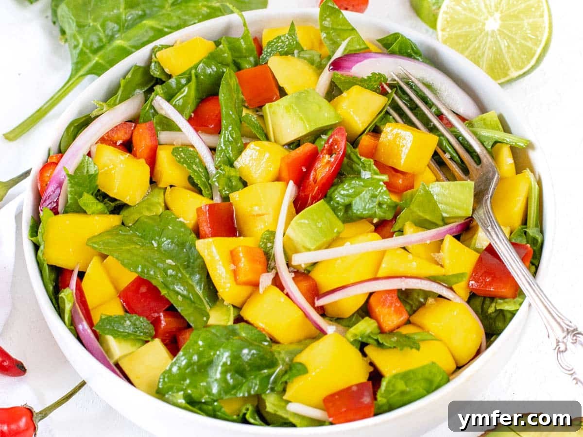 Tropical Mango Bliss 5 spinach and mango salad