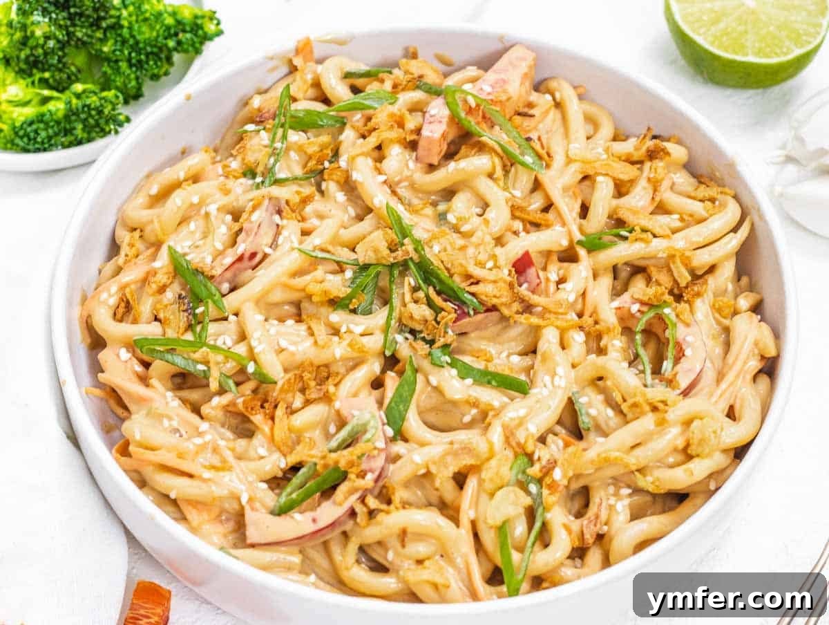 Delicious Peanut Sauce 3 Peanut noodles with scallions