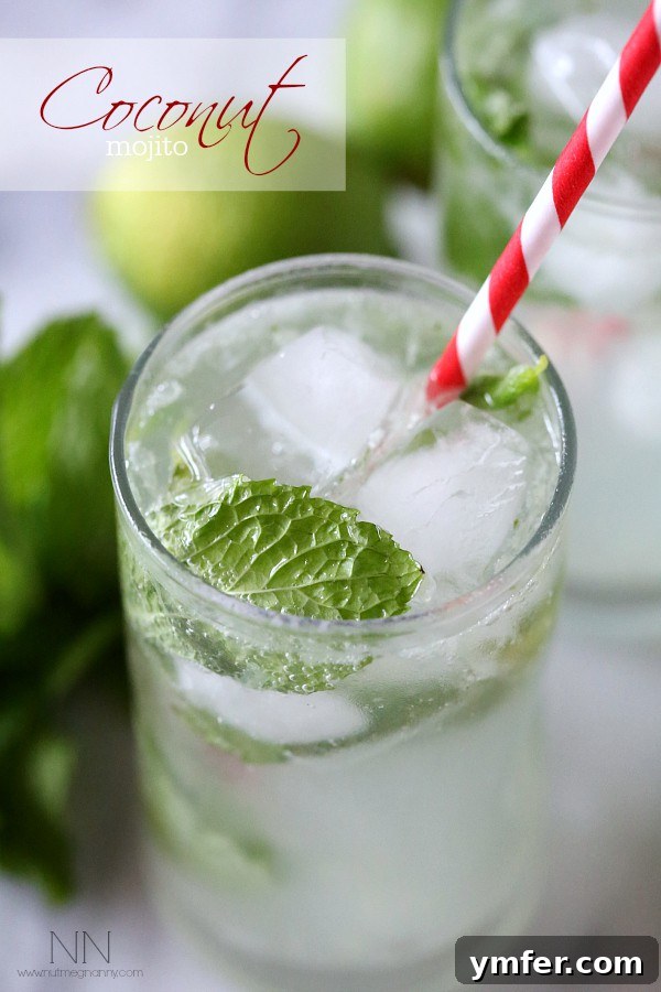 Island Coco Mojito 2 Refreshing Coconut Mojito with mint and lime garnish