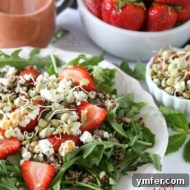 Strawberry Goat Cheese Quinoa Salad by Nutmeg Nanny