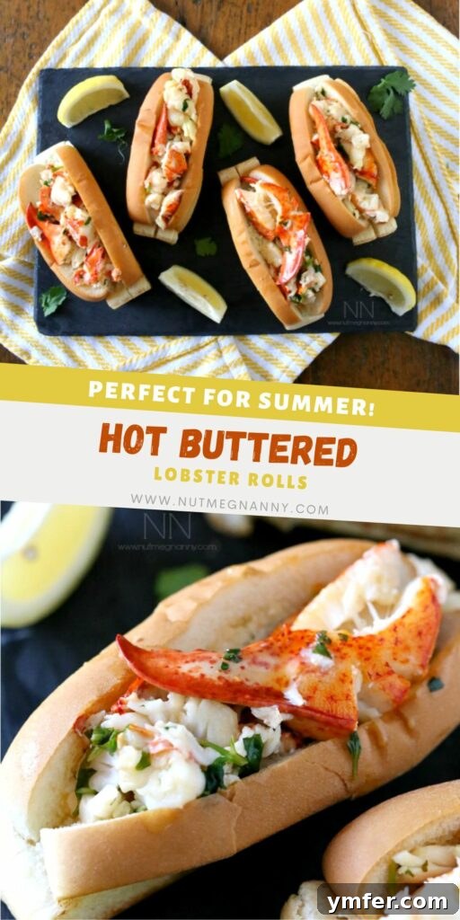 Buttery Warm Lobster Roll 9 Connecticut-style hot lobster roll pin image