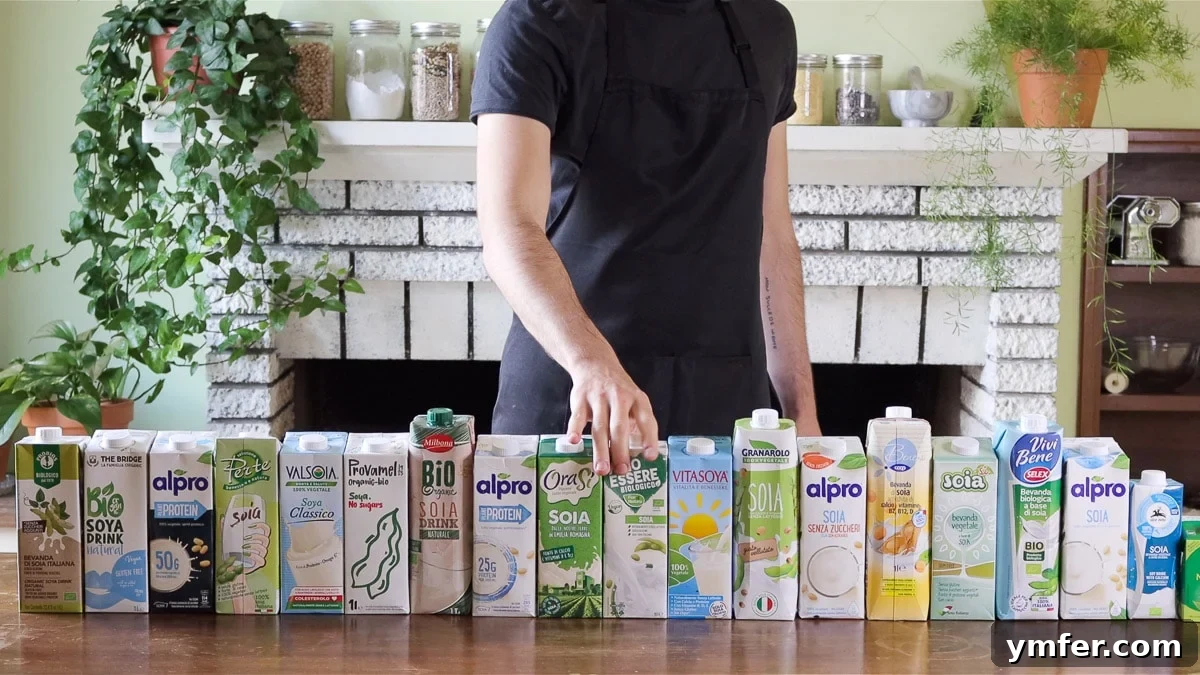 Creamy Vegan Ricotta 22 A visual comparison of different soy milk brands, all successfully used to produce vegan ricotta cheese.