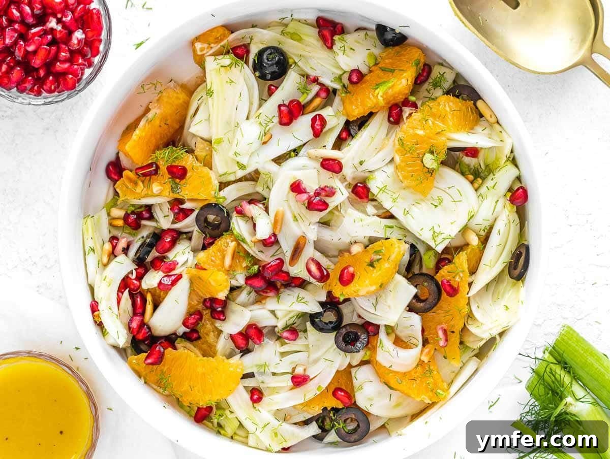 Nourishing Plant Power Meals 15 Refreshing fennel salad garnished with vibrant pomegranate seeds