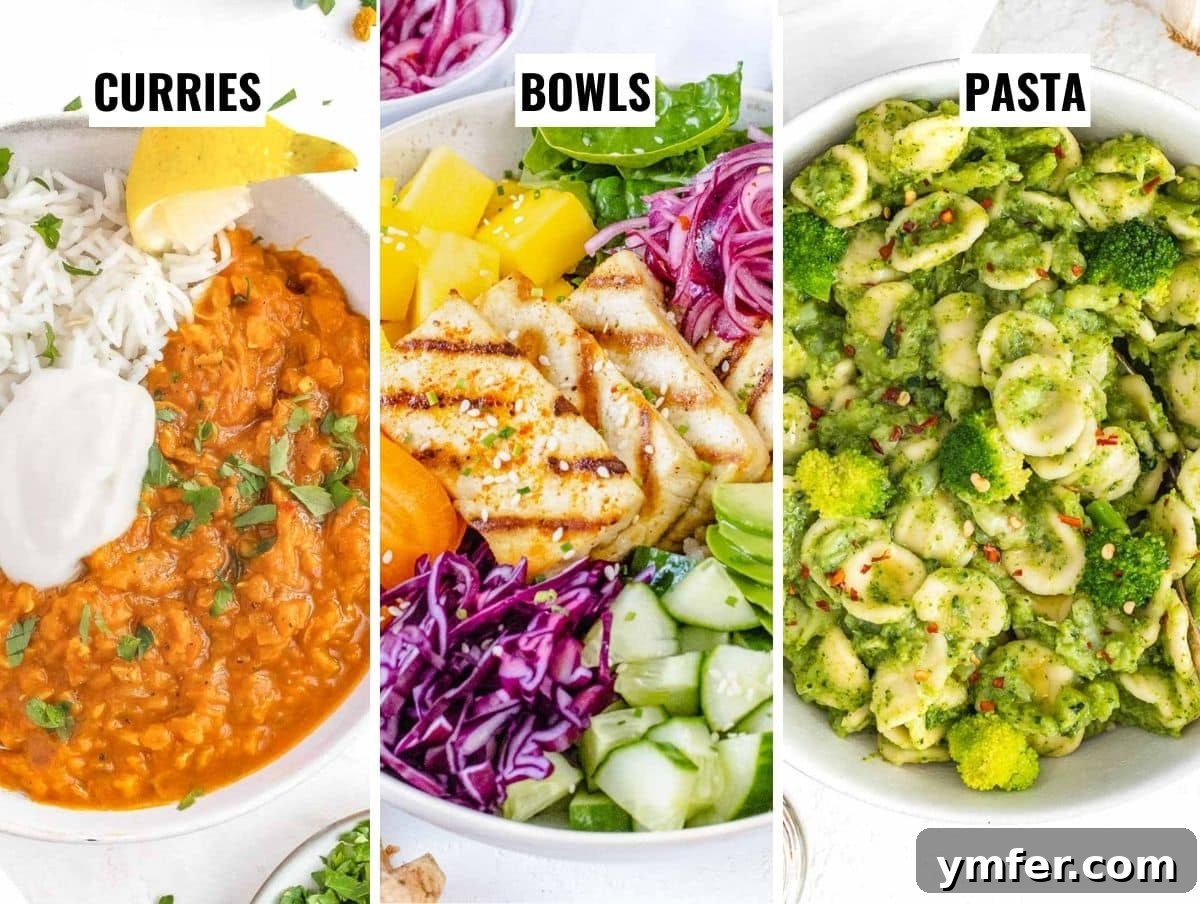 Nourishing Plant Power Meals 3 Various healthy vegetarian meal ideas beautifully presented
