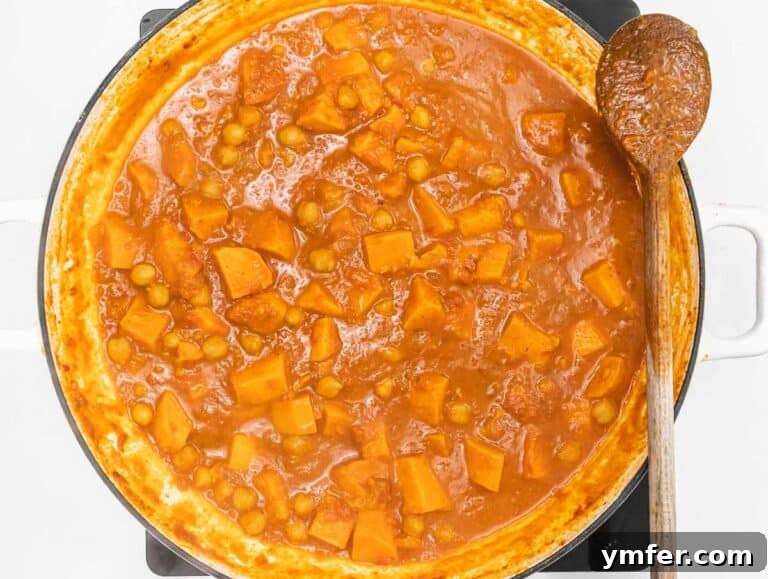 Nourishing Plant Power Meals 38 Creamy and dense sweet potato curry after adding coconut milk