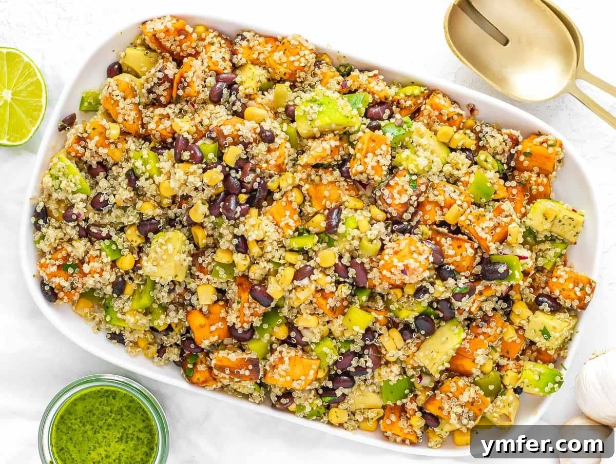 Nourishing Plant Power Meals 7 Colorful black bean salad with quinoa and roasted sweet potatoes