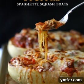 This sausage and peppers stuffed spaghetti squash is the perfect way to use up all that winter squash. Deliciously filling and and super simple to make.