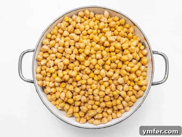 chickpeas in a sift