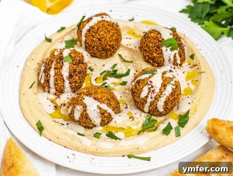 Falafel and hummus