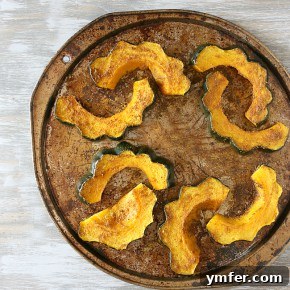 Golden Curry Spiced Acorn Squash 2 Curry Roasted Acorn Squash in a bowl