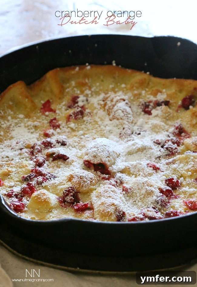 Cranberry Orange Dutch Baby - A Holiday Breakfast Essential This cranberry orange Dutch baby is the highlight of your holiday season eating. Full of tart fresh cranberries and zesty orange flavor. Say hello to delicious!
