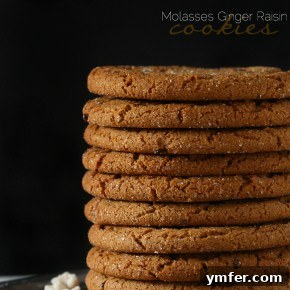 Zingy Ginger Raisin Molasses Cookies 5 Molasses Ginger Raisin Cookies