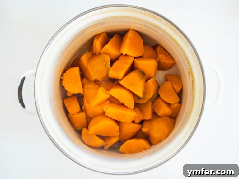 Golden Vegan Sweet Potato Delight 13 sweet potatoes after boiling