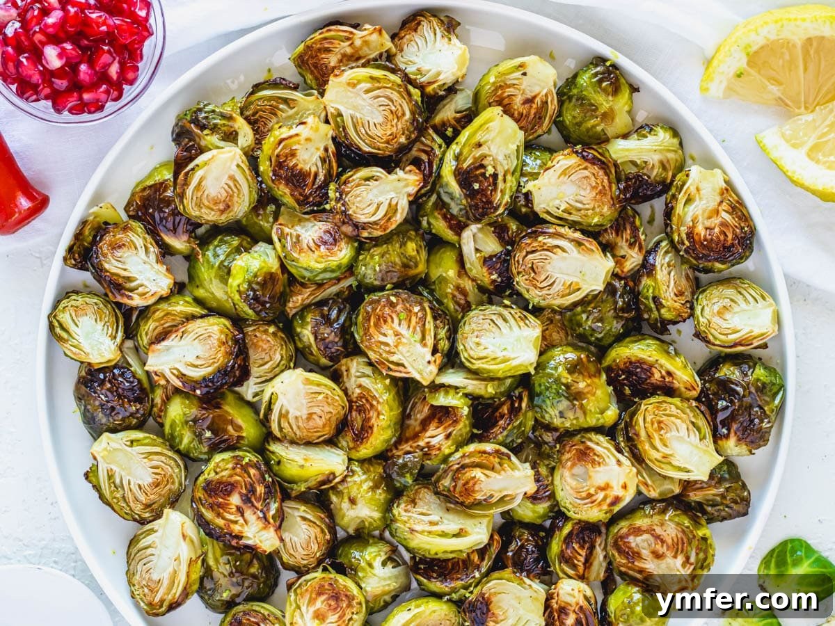 The Ultimate Vegetarian Thanksgiving Feast: 35 Recipes 17 Roasted Brussels Sprouts with lemon and pomegranate
