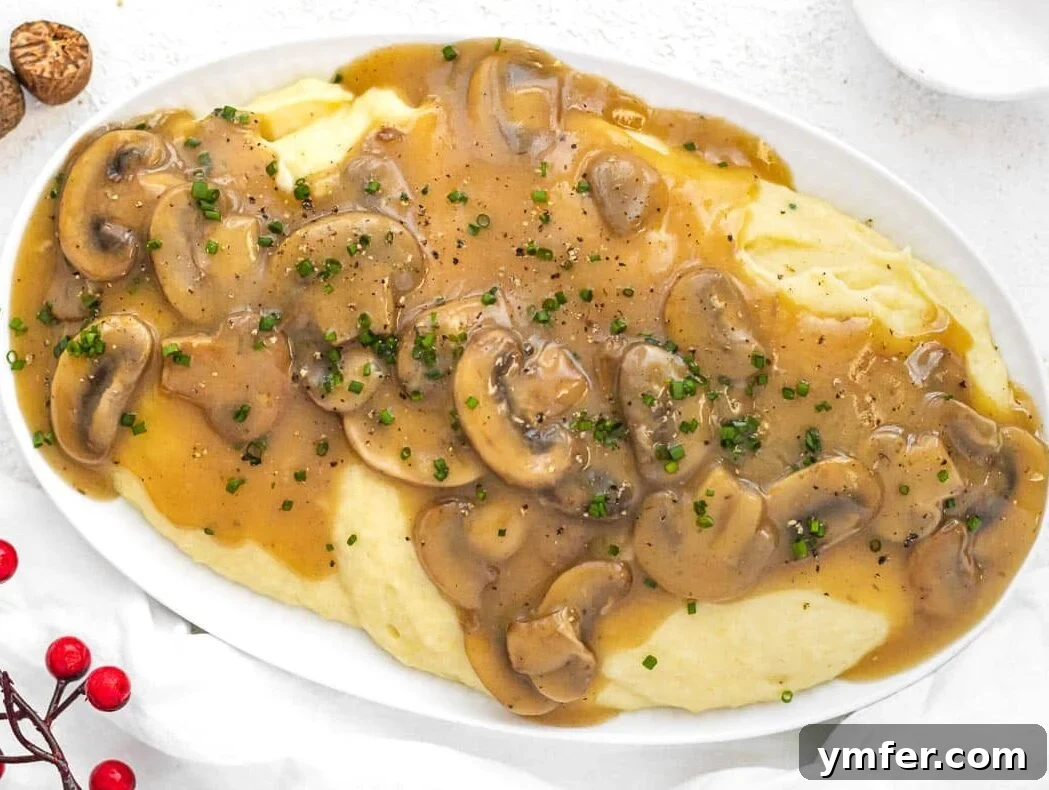 The Ultimate Vegetarian Thanksgiving Feast: 35 Recipes 3 Mushroom gravy and potato mash