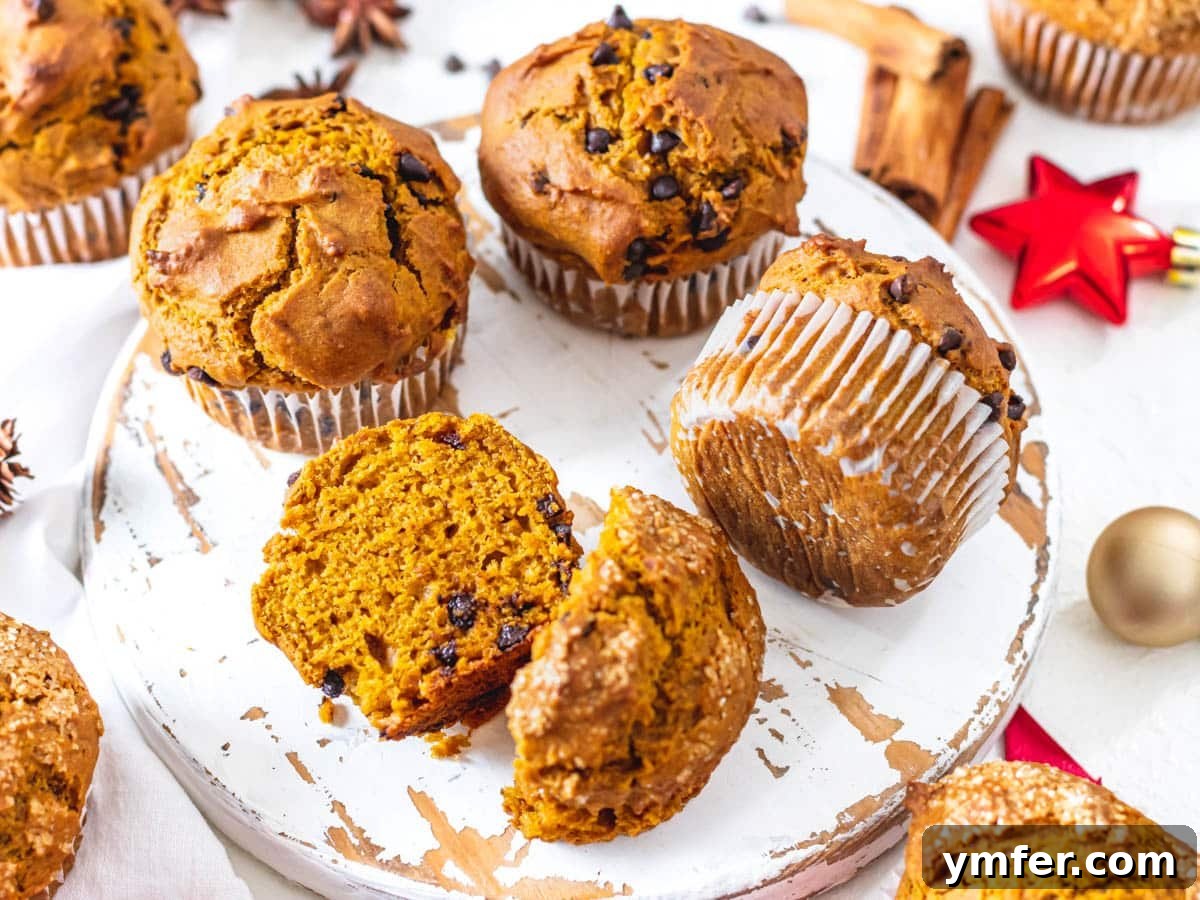 The Ultimate Vegetarian Thanksgiving Feast: 35 Recipes 26 Pumpkin Muffins with chocolate chips and sugar topping