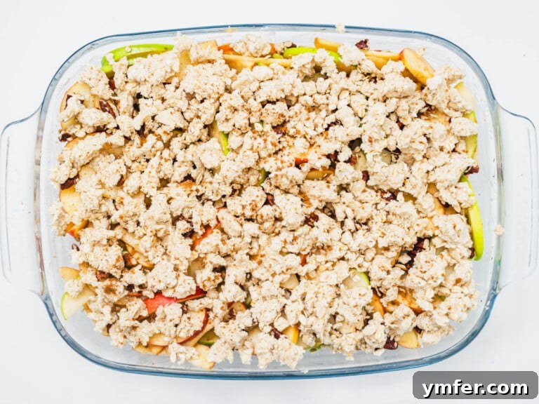 Plant-Based Apple Crumble 21 Vegan apple crisp before baking