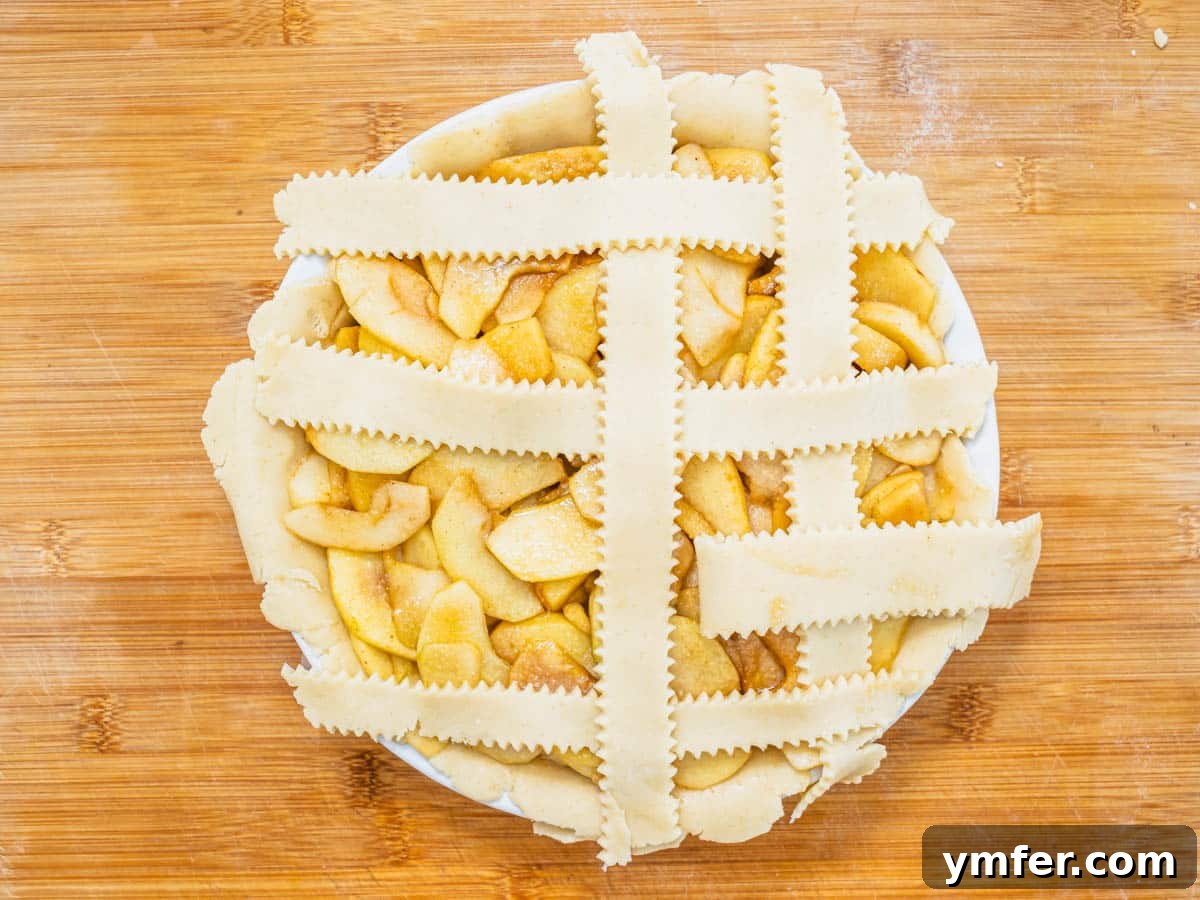 Plant-Based Apple Perfection 12 vegan pie crust with apple filling and strips