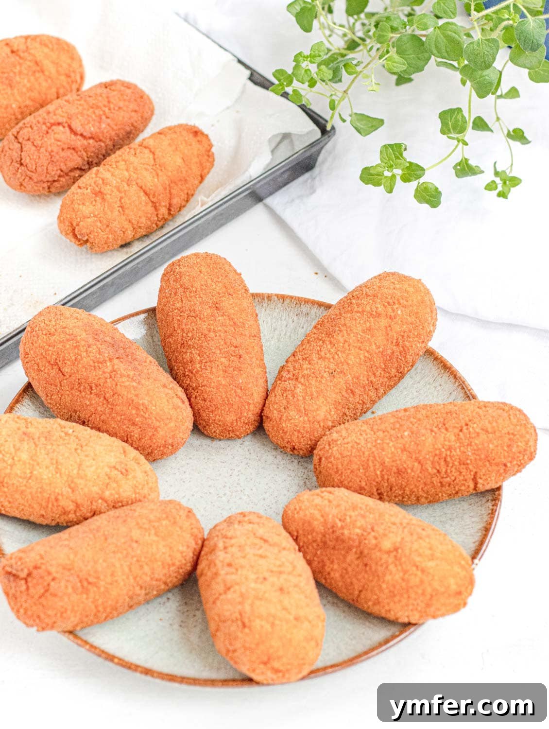 Roman Supplì 5 Freshly fried Supplì alla Romana, golden brown and ready to serve