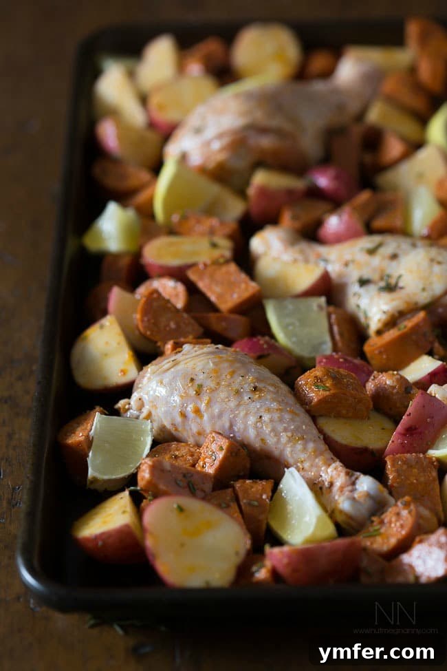 This simple chicken andouille potato bake is perfectly seasoned with fresh herbs and a burst of lemon. It's the perfect balance of flavorful spice. This simple chicken andouille potato bake is perfectly seasoned with fresh herbs and a burst of lemon. It's the perfect balance of flavorful spice.