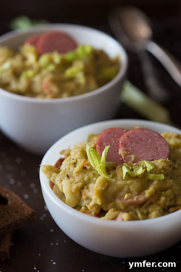 Hearty Dutch Pea Pot 4 This Dutch split pea soup will warm you up from head to toe. Packed full of meaty deliciousness and ready in no time.