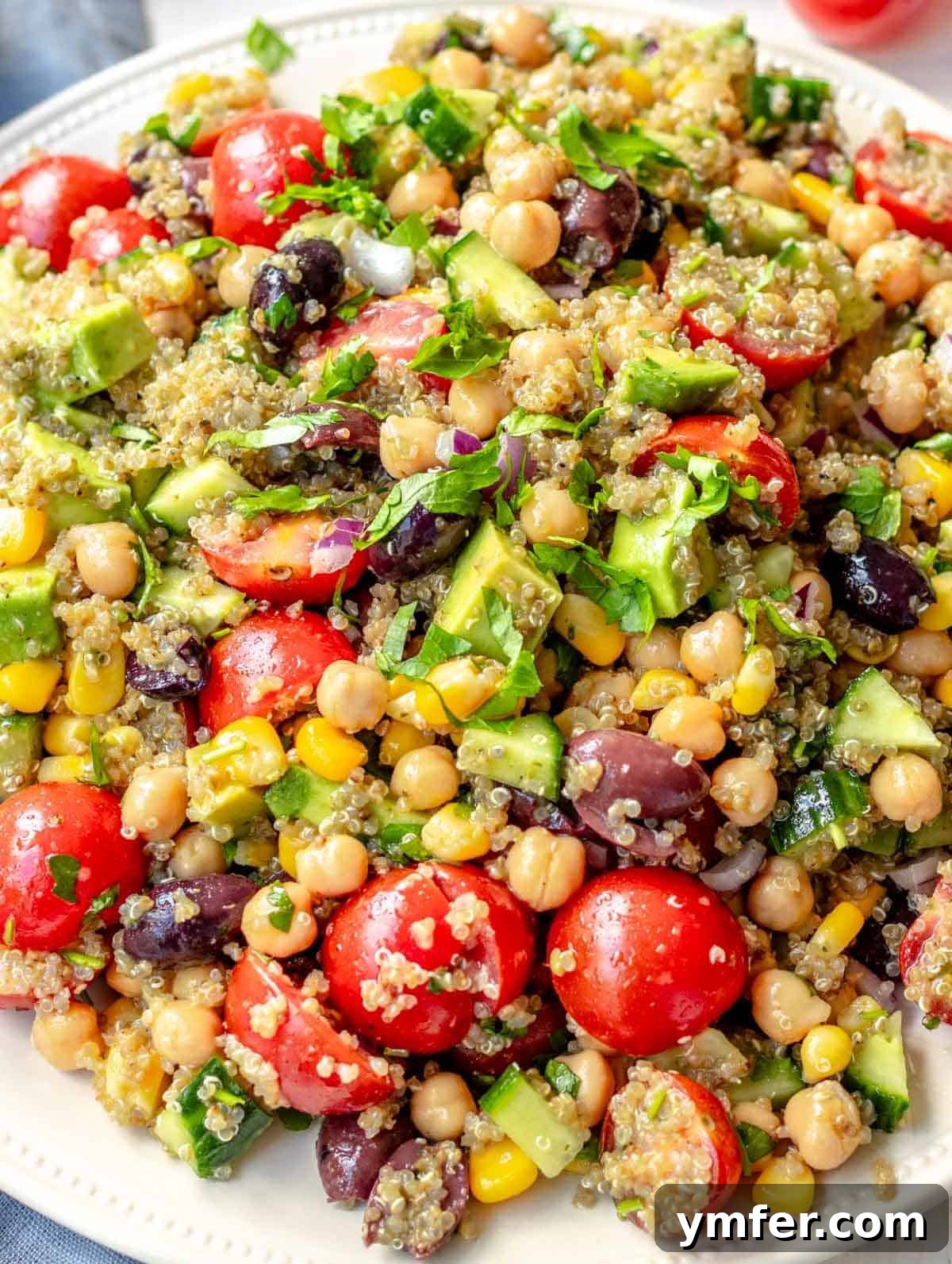 30 Plant-Based Protein Power Meals 2 Vegan Chickpea quinoa salad with high protein.