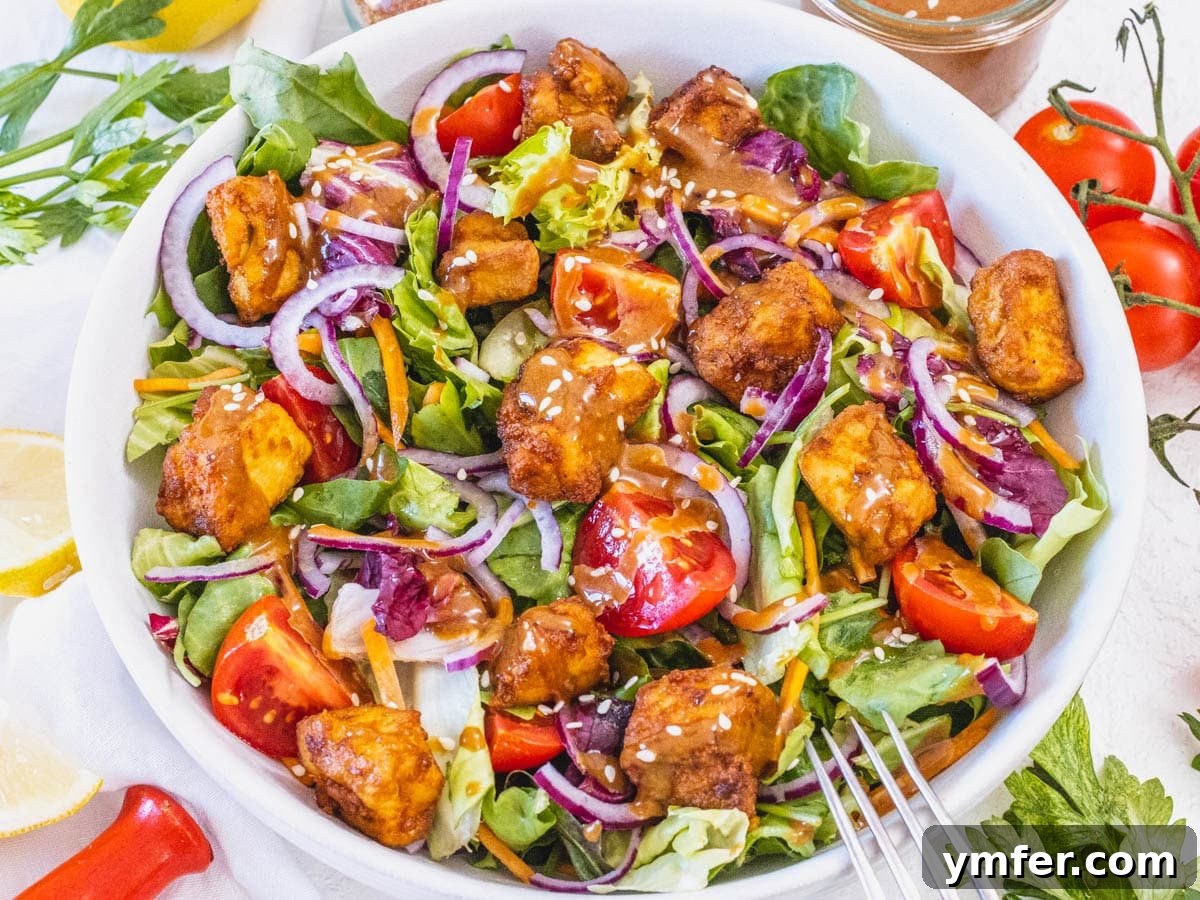 30 Plant-Based Protein Power Meals 31 Air fryer tofu in a salad