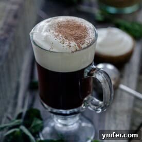 The Quintessential Irish Coffee 4 This traditional Irish coffee is made the classic way - brown sugar, coffee, Jameson Irish whiskey and whipped cream. It warms you up and is ready in 10 minutes!