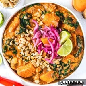 Soulful African Peanut Stew 12 peanut stew with chickpeas and pickled red onions.