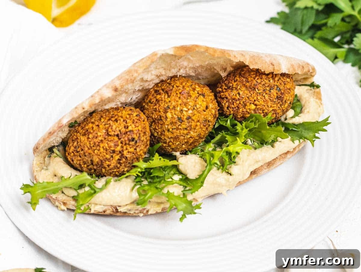 Plant-Powered Mondays 21 Crispy falafel nestled in warm pita bread with fresh toppings