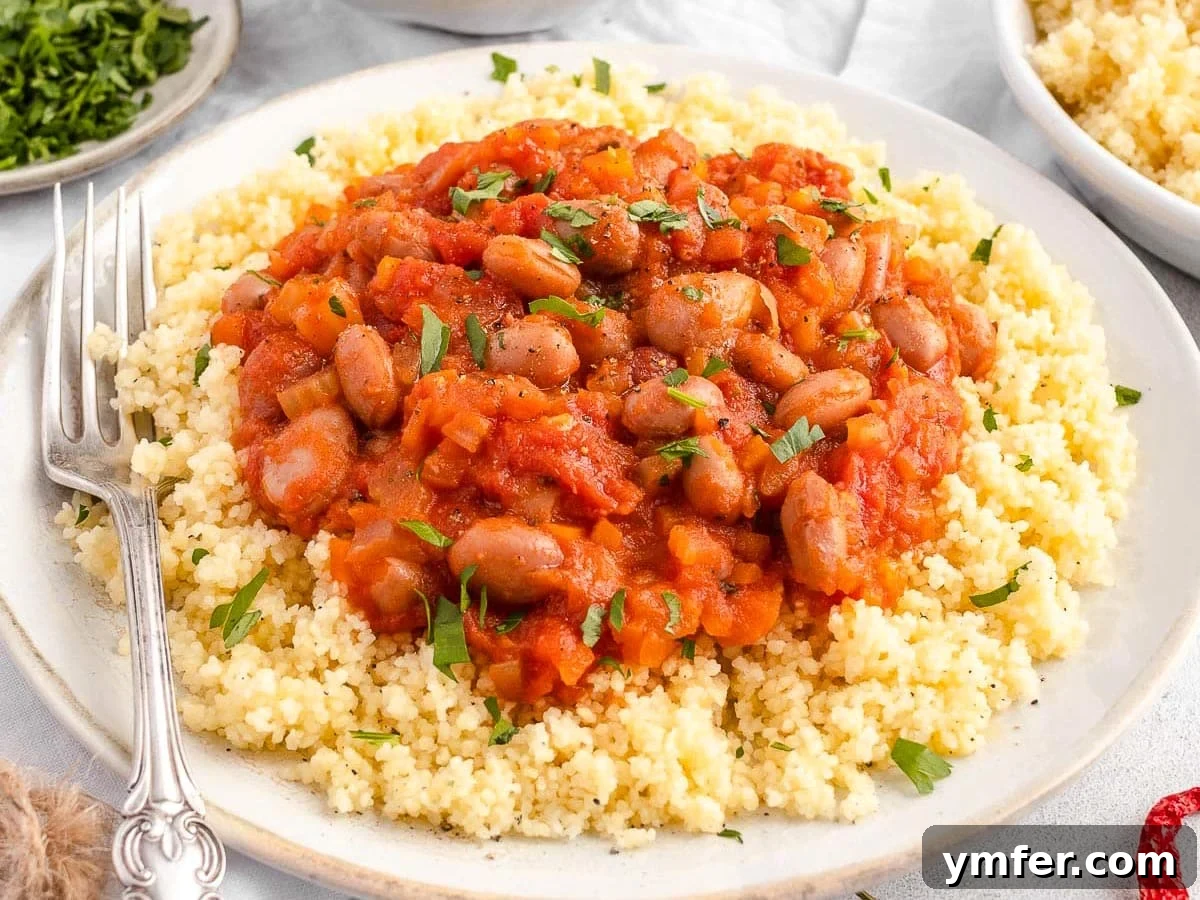 Plant-Powered Mondays 22 Hearty Italian bean stew served over fluffy couscous