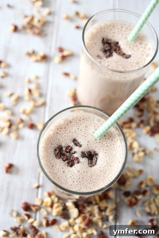 Crafted Chocolate Hazelnut Delight 2 This homemade chocolate hazelnut milk tastes just like Nutella but with a healthy twist. So simple to make and ready in under 10 minutes. How crazy simple is that?