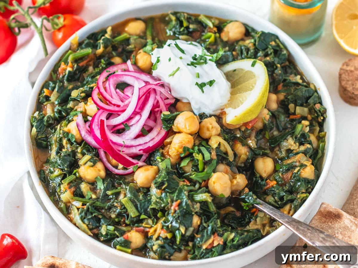 Golden Turmeric Creations 21 Chana Saag with pickled red onions and roti