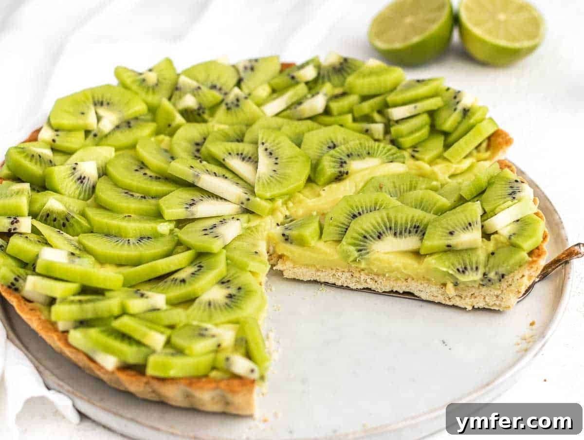 Golden Turmeric Creations 26 Kiwi tart with slice