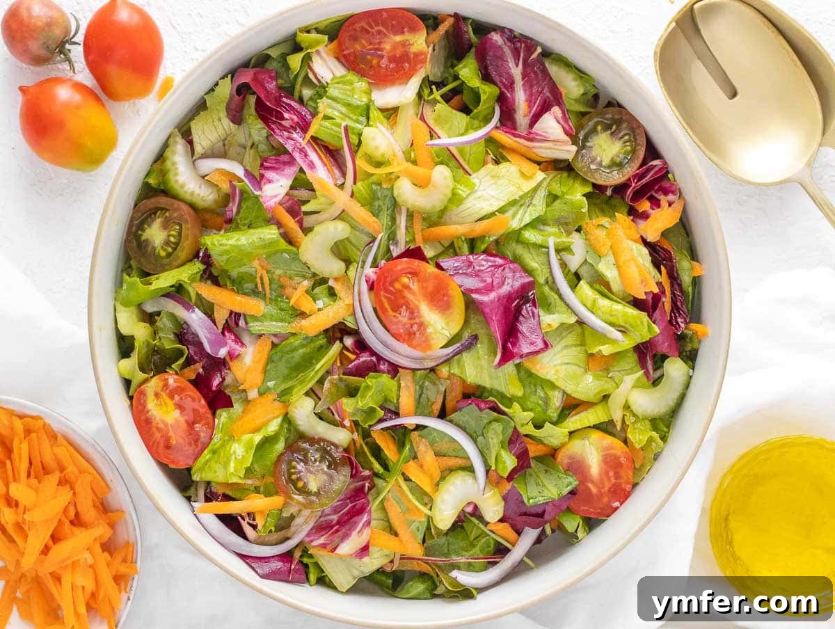Simple Celery Recipes 14 A fresh and vibrant simple side salad served in a bowl.