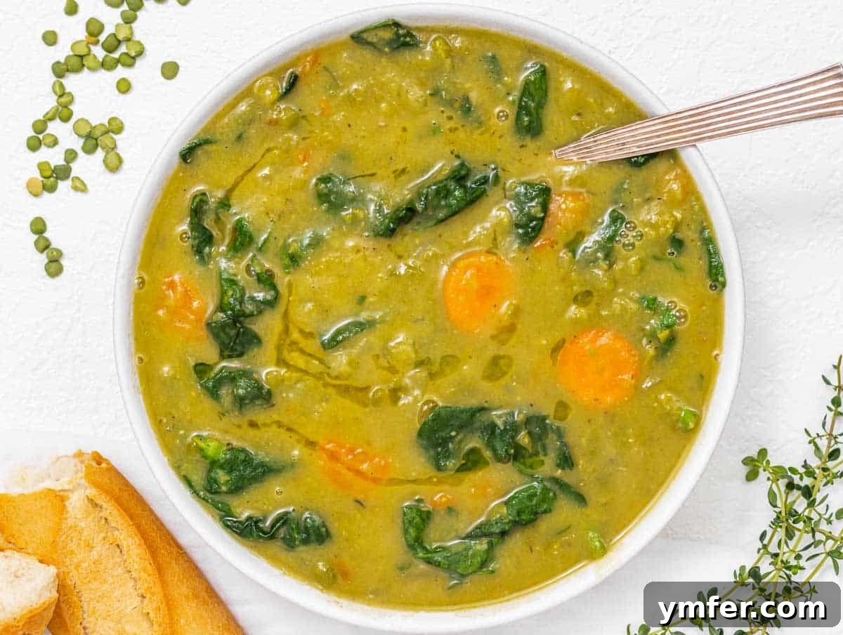 Simple Celery Recipes 10 Hearty split pea soup served with a crisp baguette.
