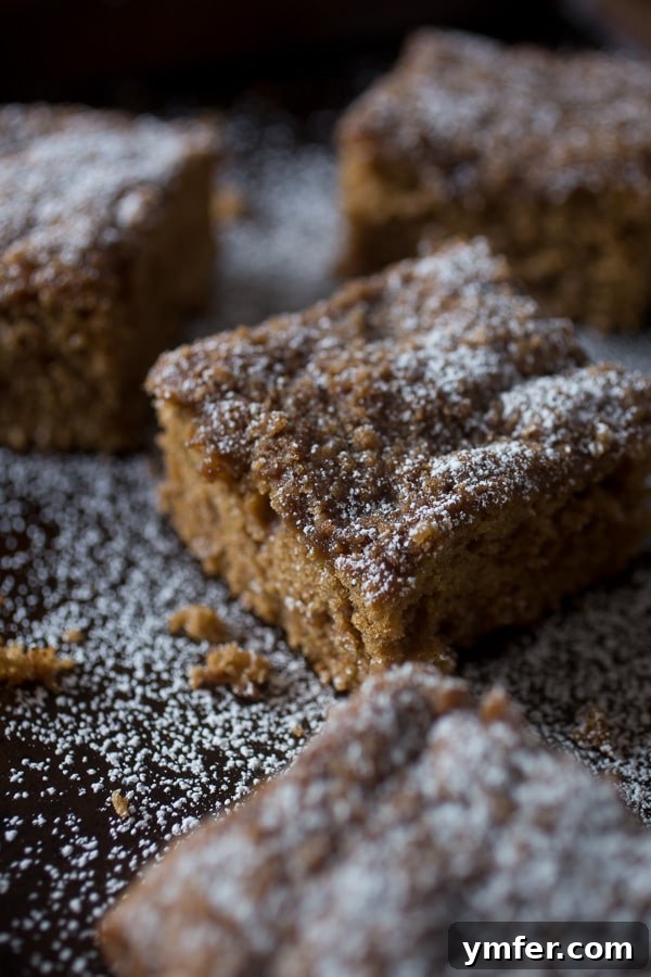 Spiced Zucchini Coffee Cake 3 Close-up of a slice of Zucchini Coffee Cake, highlighting its moist texture and streusel topping.