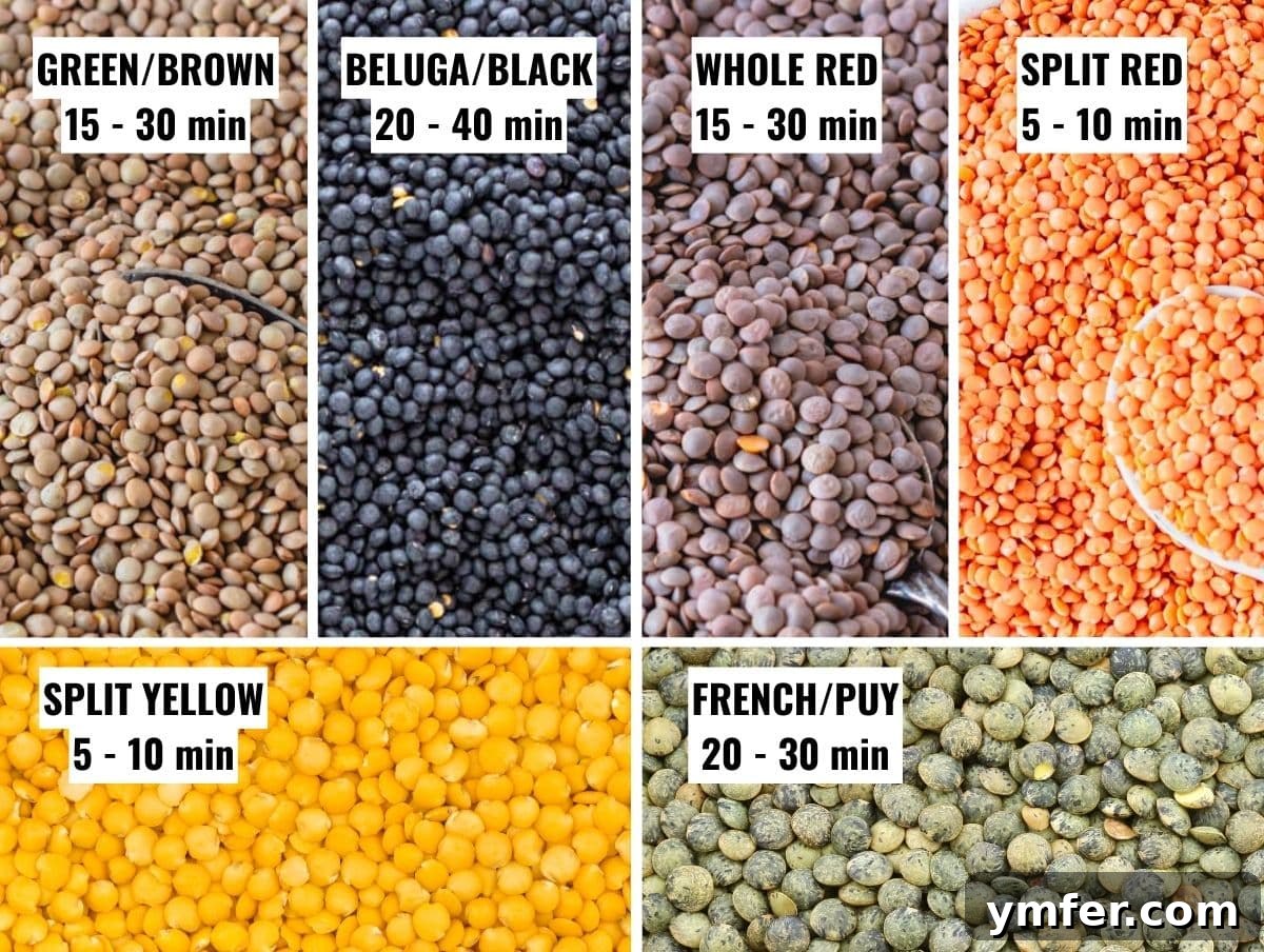 Perfect Lentils Every Time 6 lentil varieties and cooking time