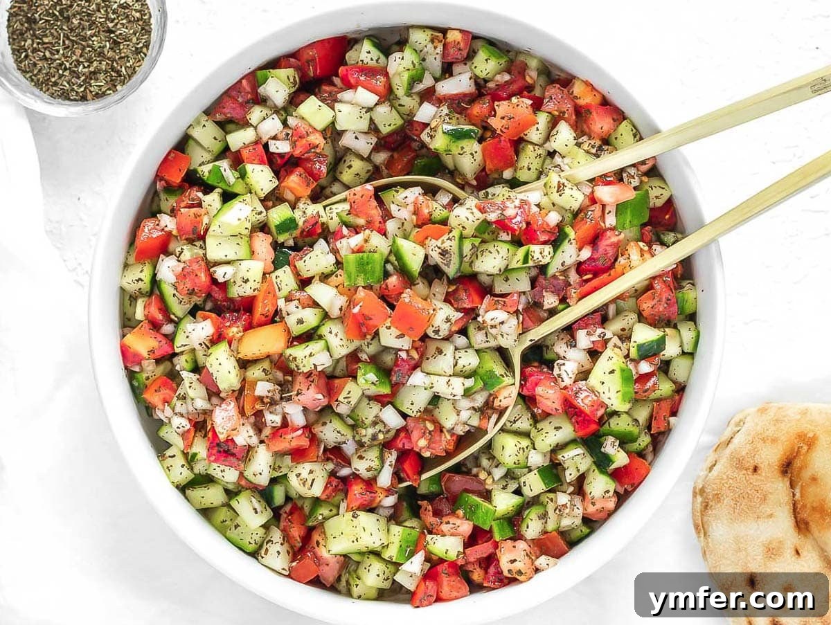 Flavorful Onion Dishes 11 Refreshing Shirazi salad with accompanying bread