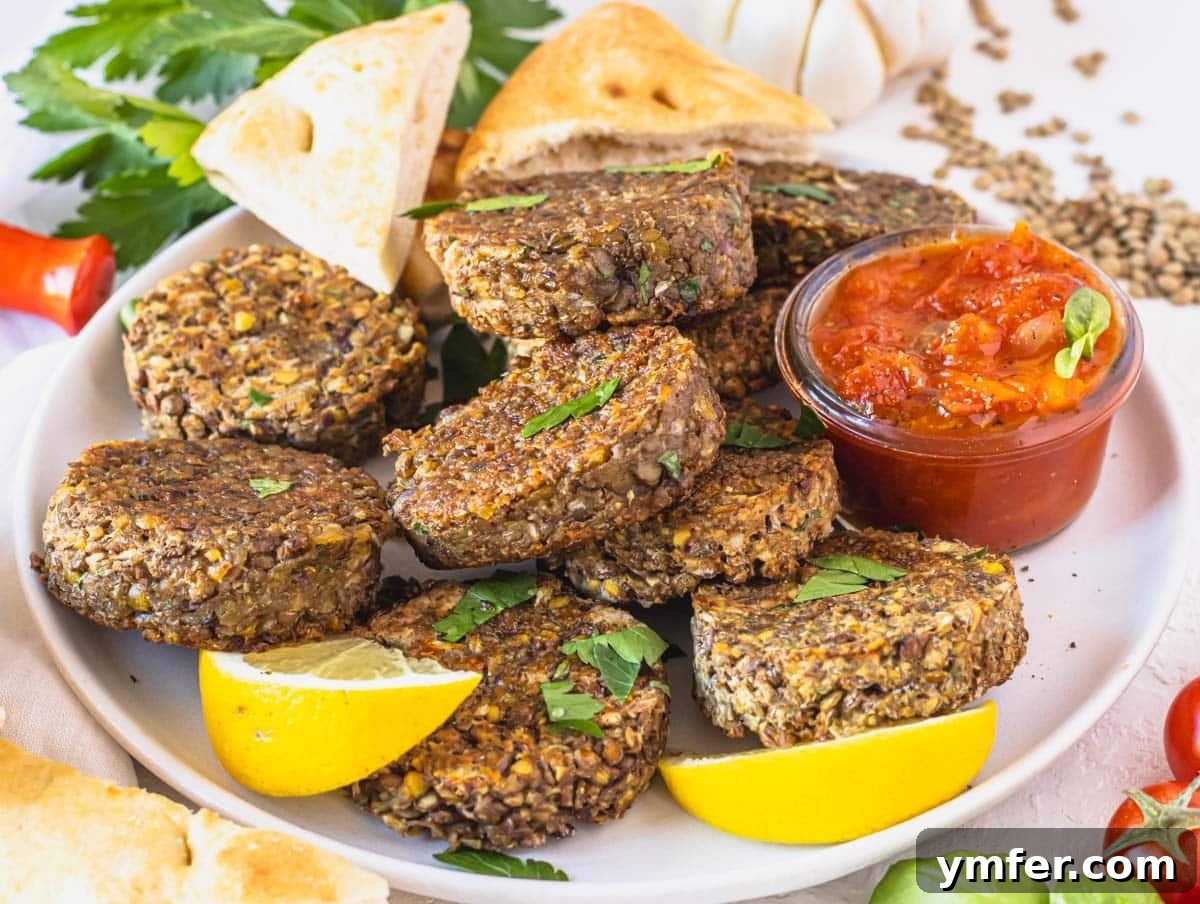 25 Power-Packed High Protein Vegan Breakfasts 19 Lentil patties with pita bread and marinara sauce
