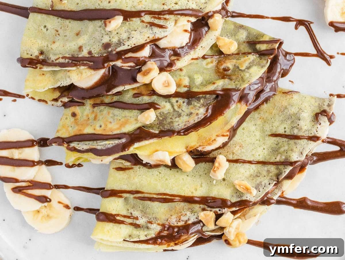 Creative Chickpea Flour Cuisine 15 Vegan crepes with banana and hazelnuts