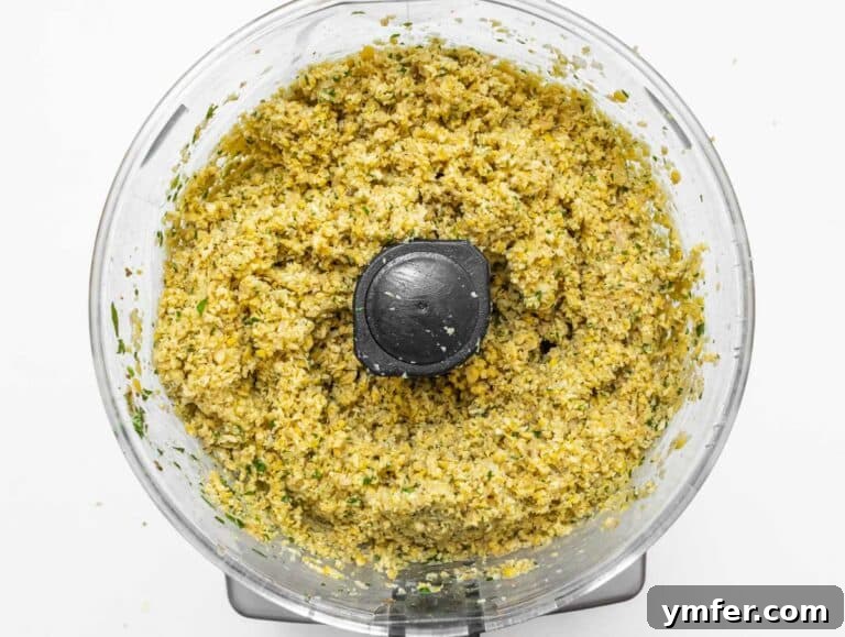 Creative Chickpea Flour Cuisine 23 falafel mix in a food processor